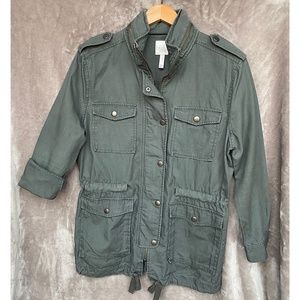 🎉LEITH Oversized UtilityJacket, Size SM, Army Green